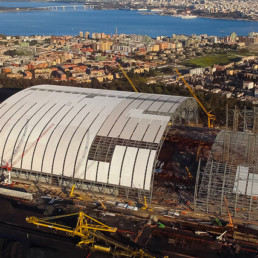 ILVA Copertura parco minerario, Taranto - Italia